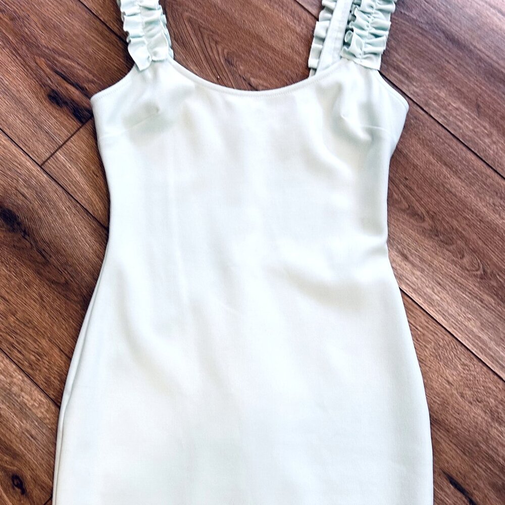 Likely Elana Dress Mint Green Ruffle Strap Mini Size 2